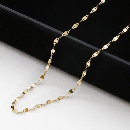 18金 ブレスレット ペタル チェーン 20cm スライド K18 ペダル お洒落