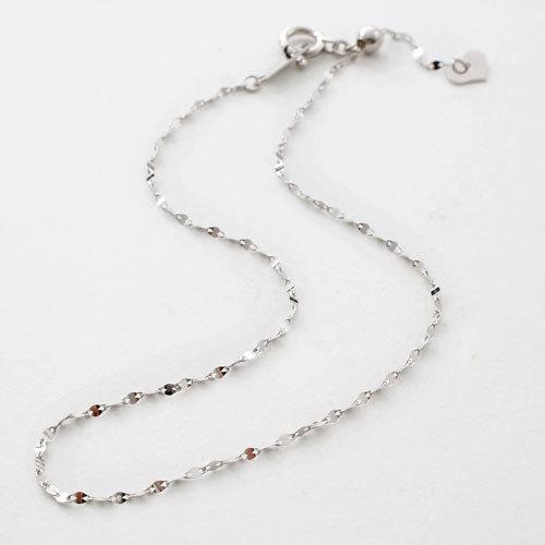 18金 ブレスレット ホワイトゴールド ペタル チェーン K18 ペダル