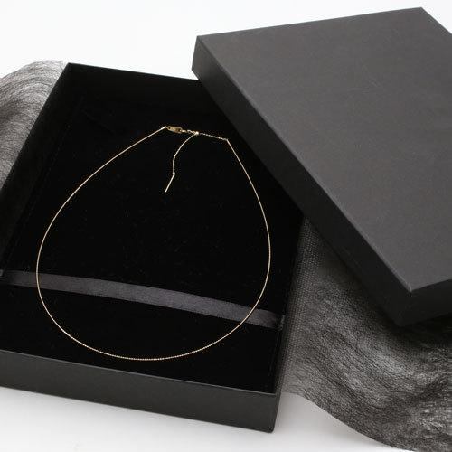 K18WG オメガネックレス 箱付き 18金 K18 ネックレス スライドスルー オメガネックレス 4面カット