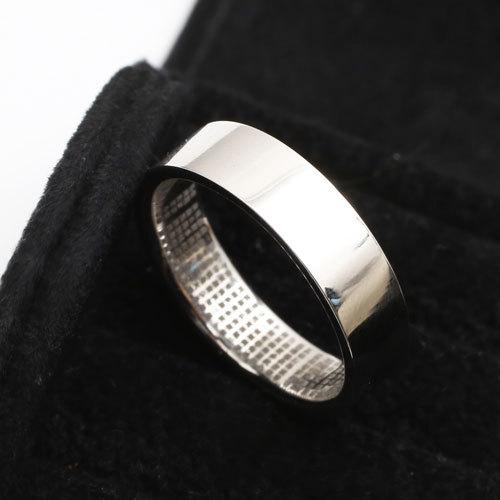純プラチナ リング 徳力本店 Pt999 8.5g 厚み1.6mm 幅5mm 般若心経入