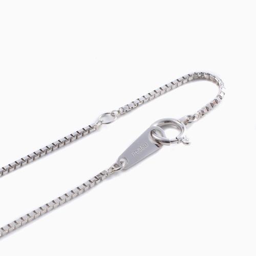 新品未使用品:プラチナ999(純プラチナ) デザインチェーンネックレス 45cm 純プラチナ ネックレス 45cm チェーン のみ 造幣局検定刻印付