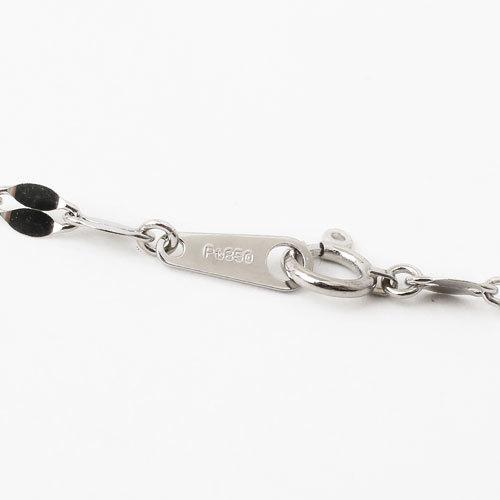 プラチナ850(Pt850)ロングネックレス80cm 9.3g サークル＆ペダル 