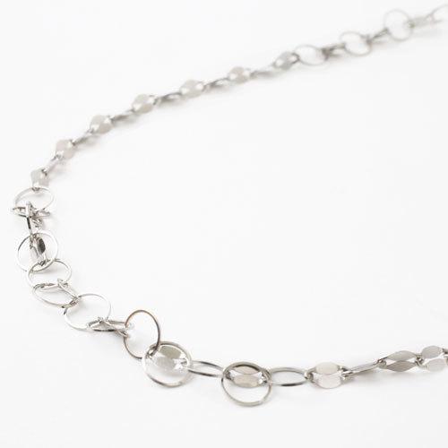 プラチナ850(Pt850)ロングネックレス80cm 9.3g サークル＆ペダル_3