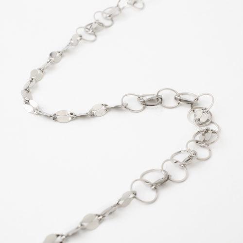プラチナ850(Pt850)ロングネックレス80cm 9.3g サークル＆ペダル_4