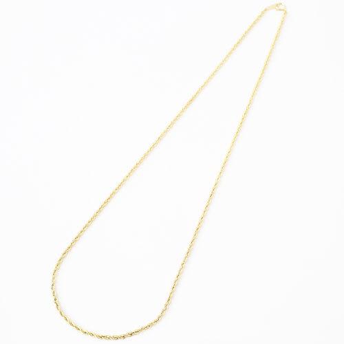 金地金価格高騰中！イタリア製18金パイプロープ60cmネックレス