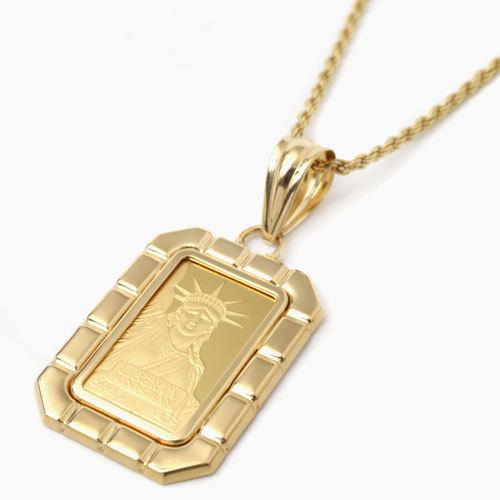 チェーン 受注生産商品 18金 純金 インゴット リバティ スイス製