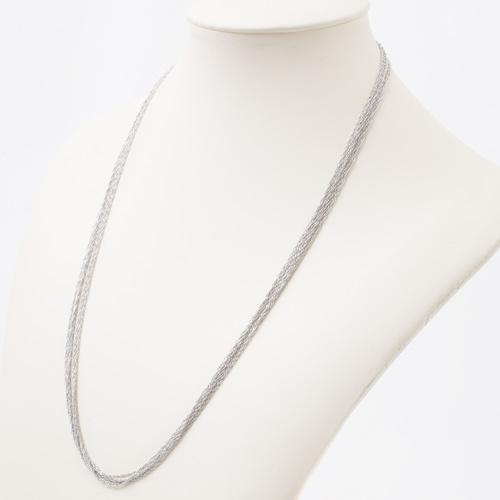 純プラチナ ネックレス ロング スクリュー チェーン PT999 7連 60cm レディース  お洒落 プラチナ 記念日 ギフトの画像