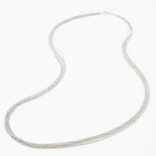 純プラチナ ネックレス ロング スクリュー チェーン PT999 7連 60cm レディース  お洒落 プラチナ 記念日 ギフトの画像