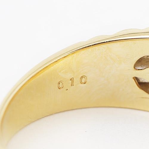 プラチナ 18金 リング Pt900 K18 コンビ ダイヤモンド 0.1ct 指輪 圧巻