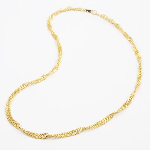 純金 ネックレス K24 45cm スクリュー チェーン ボリューム お洒落