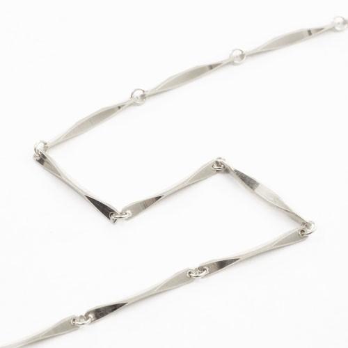 プラチナ850 Pt850 ネックレス チェーン 切子 小波(さざなみ プラチナ850 Pt850 ネックレス チェーン 切子 小波(さざなみ