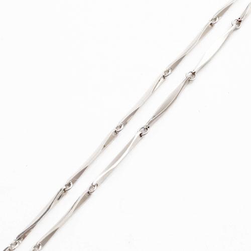 プラチナ850 Pt850 ネックレス チェーン 切子 小波(さざなみ プラチナ850 Pt850 ネックレス チェーン 切子 小波(さざなみ