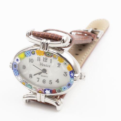 イタリア製 ベネチアンガラス ベネチアングラス 時計 腕時計 ウォッチブラウン 茶 ベルト 手作り ハンドメイド 4072 Go19 ジュエリーウォーク心斎橋 通販 Yahoo ショッピング