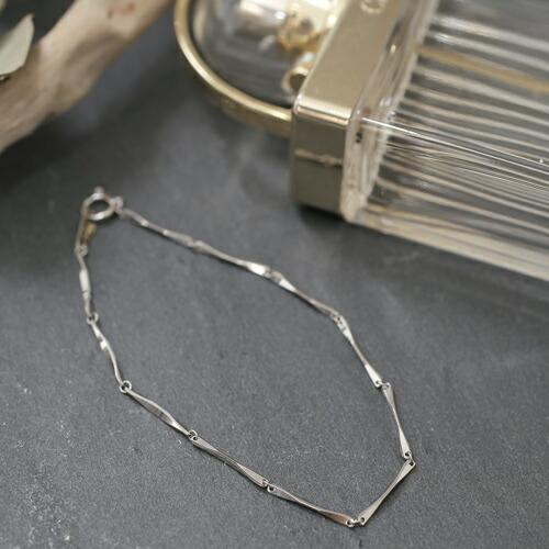 手首に輝く宝石箱 プラチナ無垢 手作りのコマ カット ブレスレット 