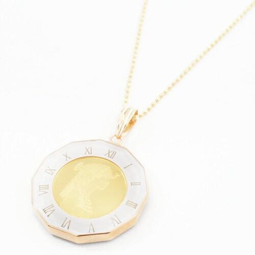 純金 K24 18金ピンクゴールド枠 絶世の美女 クレオパトラ 7世 コイン 白黒リバーシブル12角時計枠 メダル 金貨 ペンダント Sale 58 Off