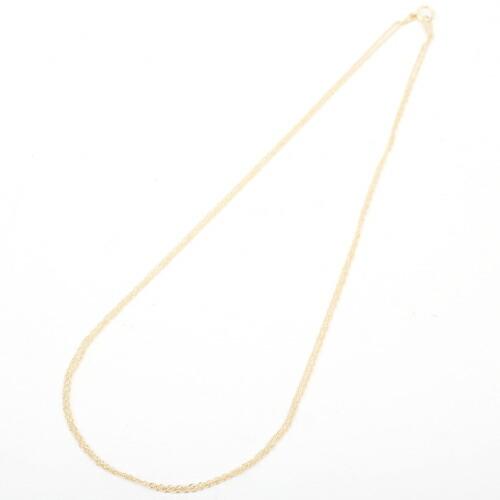 18金 異寸2連ネックレス K18 きらめきスクリュー 41cm 42cm