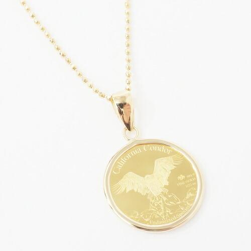 純金 コイン ペンダント レッド ウルフ カリフォルニア コンドル