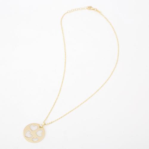 K18 ITALY VICENZA イタリア製 18金 リバーシブル仕様 ピンク 白蝶貝