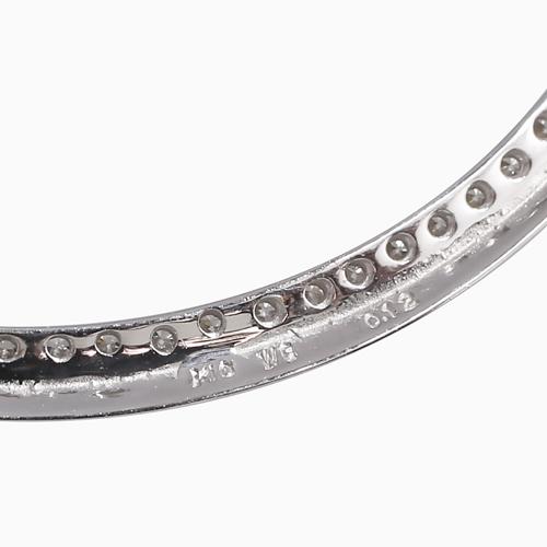 10金 K10WG ホワイトゴールド ダイヤモンド 0.12 ネックレス アズキ 