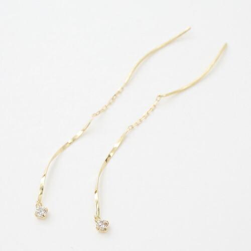 18金 ピアス K18 ゴールド ダイヤモンド ダイヤ アメリカンピアス お洒落 レディース 記念日 ギフト 18金 ダイヤモンド ×2