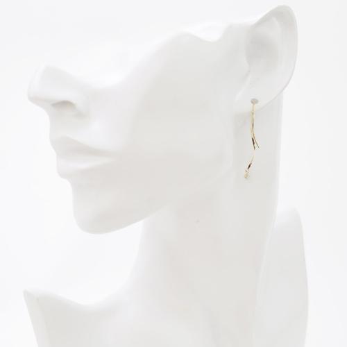 18金 ピアス K18 ゴールド ダイヤモンド ダイヤ アメリカンピアス お洒落 レディース 記念日 ギフト 18金 ダイヤモンド ×2