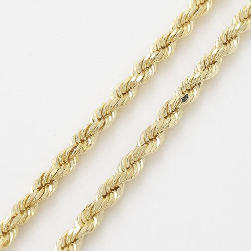 受注生産品 男女兼用 イタリア製 70cm ロングサイズ ロープ 18金 K18 約5.6g ゴールド パイプロープ ROPE CHAIN ネックレスの画像