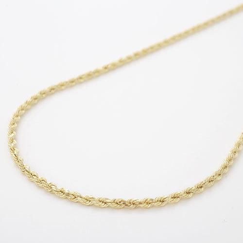 受注生産品 男女兼用 イタリア製 70cm ロングサイズ ロープ 18金 K18 約5.6g ゴールド パイプロープ ROPE CHAIN ネックレスの画像