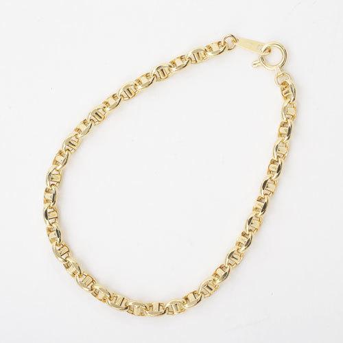 K18 ブレスレット 20cm 男女兼用 イタリア製 ゆったりサイズ