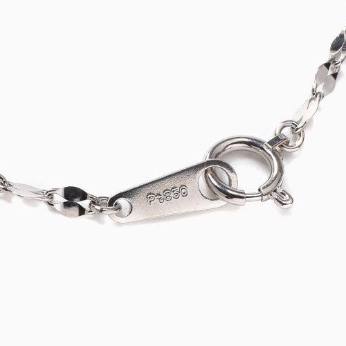お洒落繊細チェーン プラチナ Pt850 ブレスレット ペダル 18cm Pt850