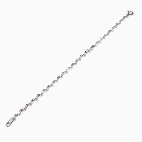 お洒落繊細チェーン プラチナ Pt850 ブレスレット ペダル 18cm Pt850
