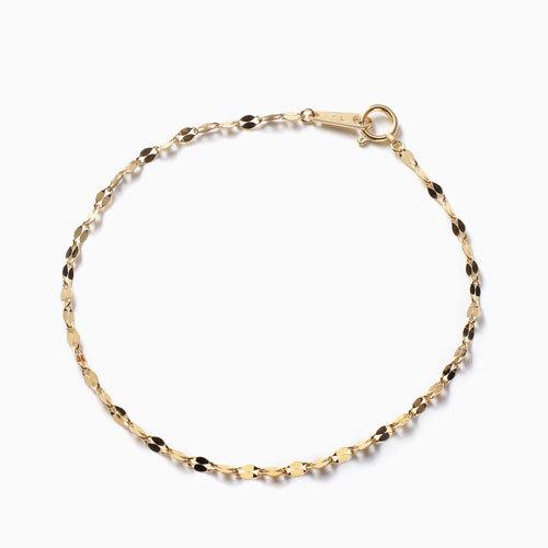 新品　K18 ペダルチェーン二連ブレスレット　18金　日本製 新品 K18 ペダルチェーン二連ブレスレット 18金 日本製