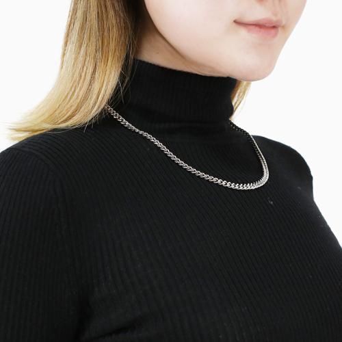 【DIBI】シルバー（銀無垢） ６面カット 喜平 ネックレス イタリア直輸入 VICENZA 最先端カット技術 ディビ社製 男女兼用 男性 メンズ Silver チェーンの画像