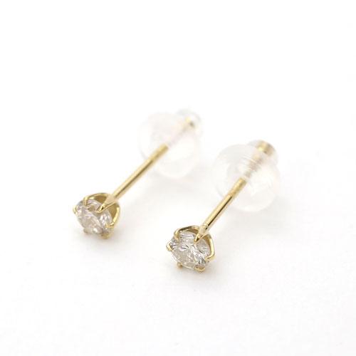18金ピアス ダイヤモンドピアス K18 0.3ct 鑑別カード付 オシャレ