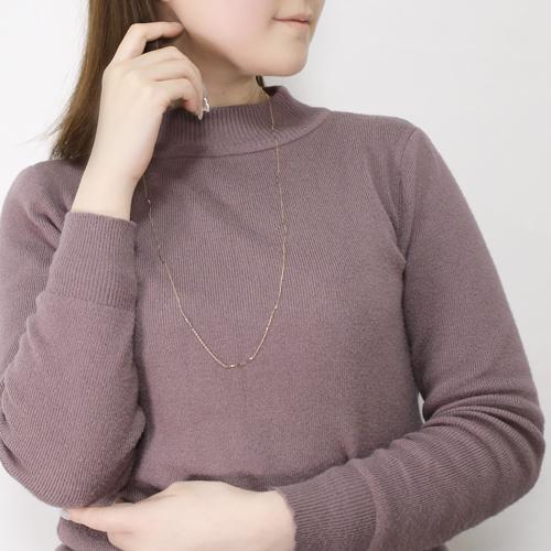 18金 K18 GOLD ゴールド 地金 80cm 3g ネックレス アズキ ライン