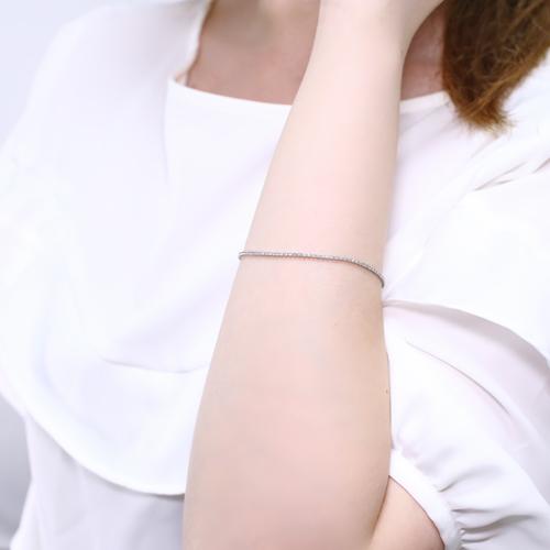 ダイヤモンド 合計1カラット プラチナ Pt850 テニス ブレスレット  