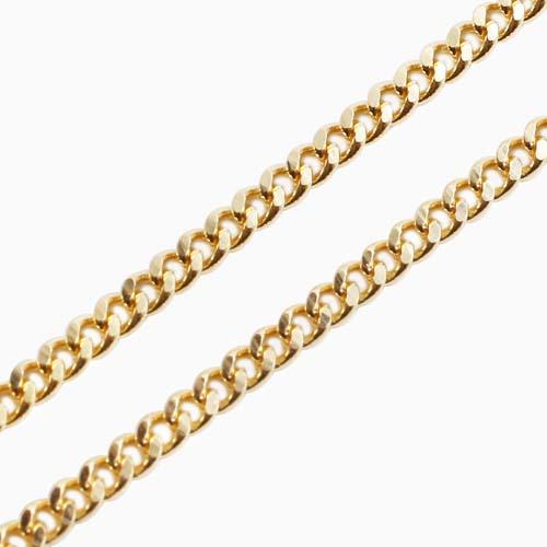 18金 喜平 ネックレス K18 チェーン 2面カット キヘイ 60cm メンズ