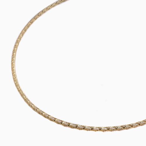 最終値下げ　K18 ネックレス アクセサリー ジュエリー　網目　メッシュ 18金 中空 メッシュオメガネックレス K18YG ラウンドオメガ 刻印