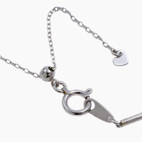 純プラチナ オメガネックレス Pt999 ネックレスペンダント 形状記憶 チタン入 ショートロング 日本製 刻印入 長さ調節可能 細い 繊細の画像