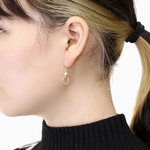 18金ピアス K18あこやパールピアス 真珠 フック式 イエローゴールド