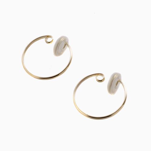 18金イヤーカフ K18イヤークリップ イヤリング イエローゴールド