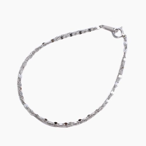 プラチナ ブレスレット Pt999 スクリューチェーン ペダル 18cm 2連仕様