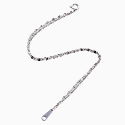 プラチナ ブレスレット Pt999 スクリューチェーン ペダル 18cm 2連仕様