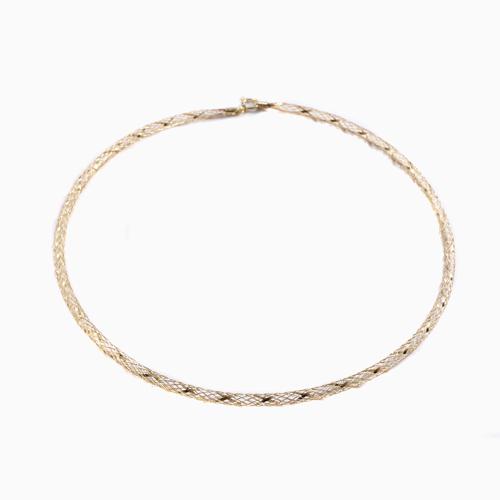 (C080104)750 YG ネックレス メッシュ K18 アクセサリー C080104)750 YG ネックレス メッシュ K18 アクセサリー
