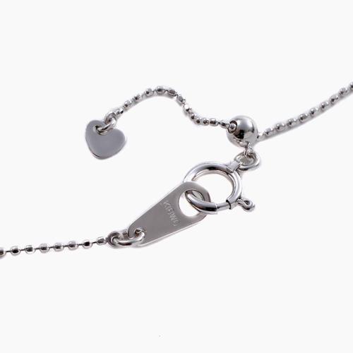 18金ホワイトゴールドネックレス K18カットボールチェーン アコヤ真珠