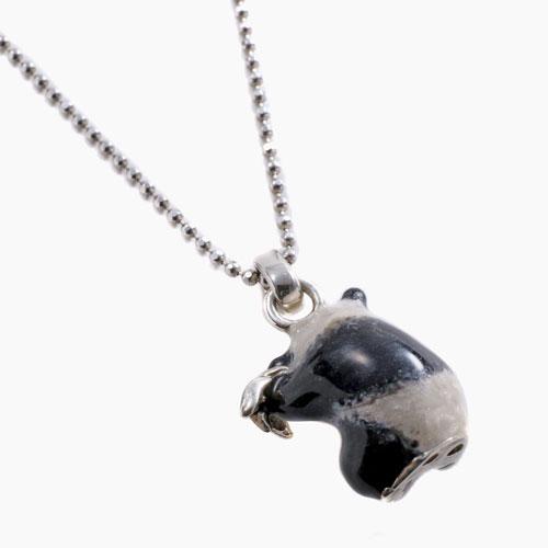 シルバーアクセサリー シルバーペンダント カットボールチェーン パンダチャーム キーホルダー アニマルキーチャーム クリックポスト便対応