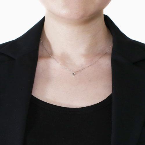 ダイヤモンドペンダント プラチナチェーンネックレス 一粒ダイヤ 小さめ platinum 0.3ct プラチナ900 プラチナキヘイネックレス 爆買の画像