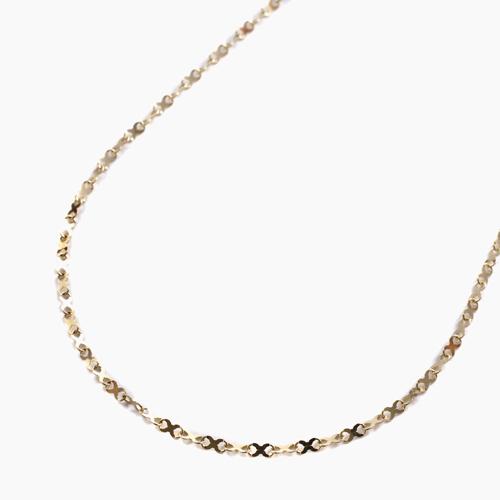 K18 ネックレス　キラキラチェーン K18ネックレス 18金デザインチェーン プレミアムカットネックレス