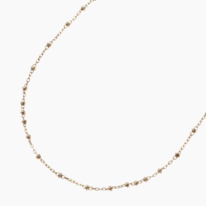チェーンネックレス(あずき)　ミラーボール　k18　18金　40cm ネックレス 18金 ミラーボール k18 18k ゴールド アズキチェーン