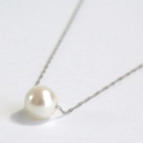 プラチナ あこや真珠 あこやパール 8mm珠 パールネックレス