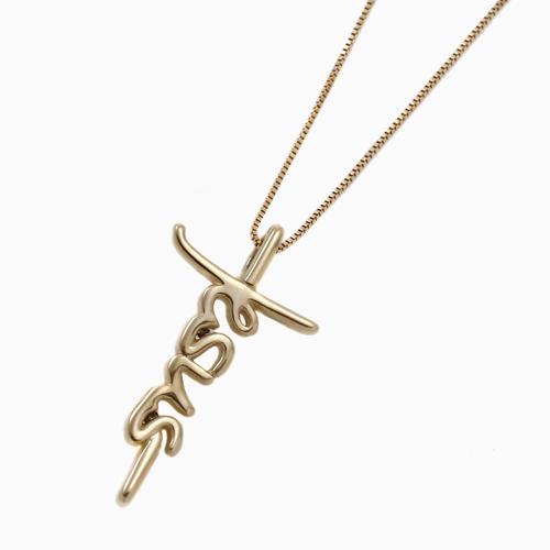 K18クロスペンダント キリスト 十字架 18金ペンダント 10金ベネチアン